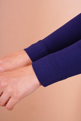 Düz Model Lacivert Tesettür Kolluk - Thumbnail