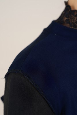 Tesettür Lacivert Boyunluk - Thumbnail