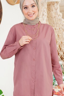 Arzu Serisi Hakim Yaka Gül Kurusu İkili Takım - Thumbnail