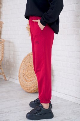 Paça Lastikli Kırmızı Eşofman Altı - Thumbnail