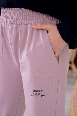 Paça Lastikli Pudra Eşofman Altı - Thumbnail