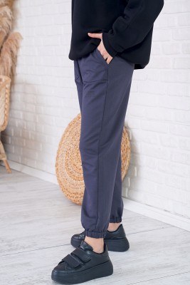 Paça Lastikli Antrasit Eşofman Altı - Thumbnail