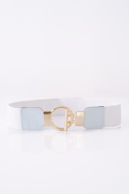 Halka Geçmeli Beyaz Lastik Kemer - Thumbnail