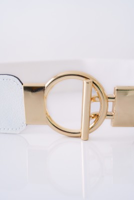 Halka Geçmeli Beyaz Lastik Kemer - Thumbnail