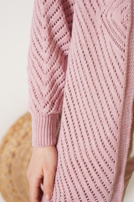  Püsküllü Pudra Hırka - Thumbnail