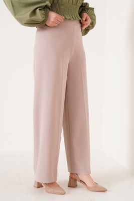 Bol Paça Taş Kanvas Pantolon - Thumbnail