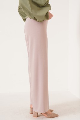 Bol Paça Taş Kanvas Pantolon - Thumbnail