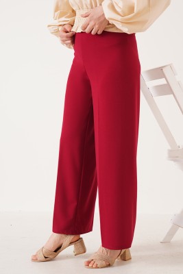 Bol Paça Bordo Kanvas Pantolon - Thumbnail