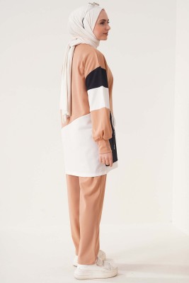 Fashion Etiketli Latte İkili Takım - Thumbnail