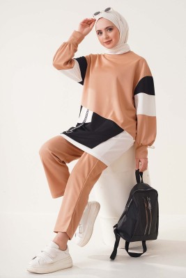 Fashion Etiketli Latte İkili Takım - Thumbnail