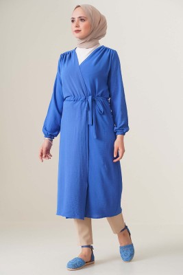 Büzgü Kuşaklı Saks Kap - Thumbnail