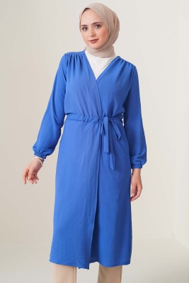 Büzgü Kuşaklı Saks Kap - Thumbnail