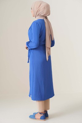 Büzgü Kuşaklı Saks Kap - Thumbnail