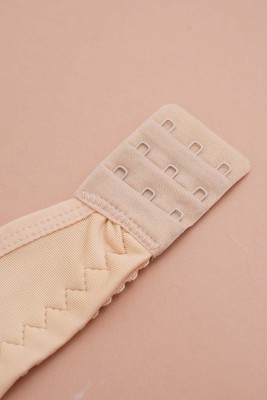 Dantel Detaylı Fiyonklu Toparlayıcı Sütyen Ten - Thumbnail