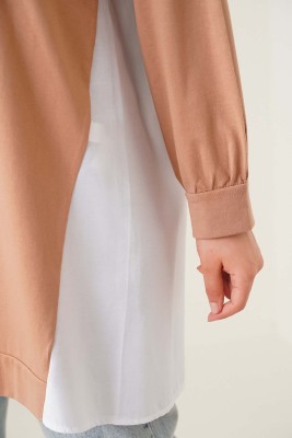 Sırtı Garnili Camel Tunik - Thumbnail
