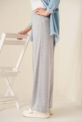 Balance Armalı Bol Paça Pantolon Gri - Thumbnail