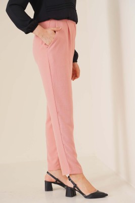 Pens Detaylı Pantolon Pudra - Thumbnail