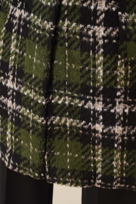 Astarlı Tek Düğmeli Kaban Haki - Thumbnail