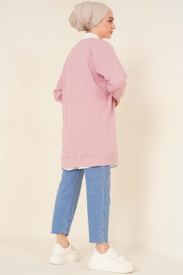 Ayıcık Baskılı Tunik Pudra - Thumbnail