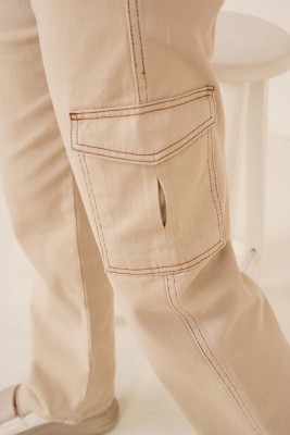 Cepli Kargo Pantolon Bej - Thumbnail