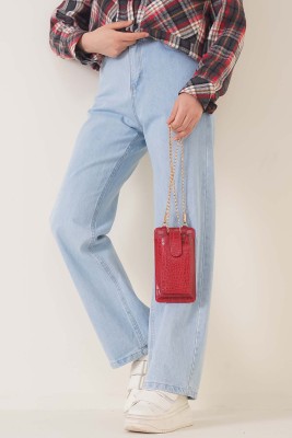 Pazarium - Boru Paça Açık Mavi Jean Pantolon