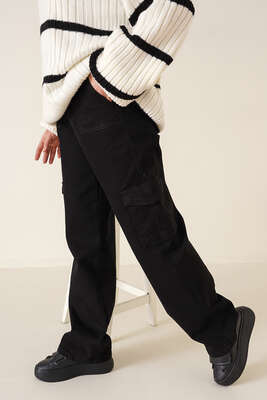 Cepli Kargo Pantolon Siyah - Thumbnail