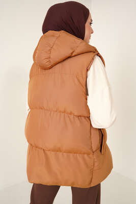 Üç Cepli Şişme Yelek Taba - Thumbnail