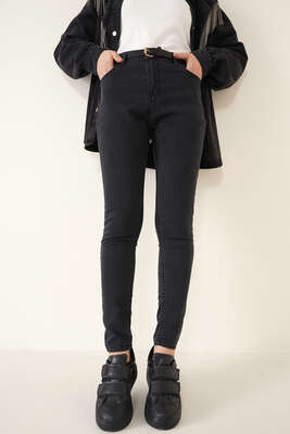 Skinny Jean Likralı Pantolon Siyah - Thumbnail
