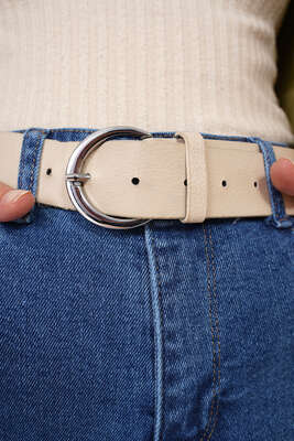 İspanyol Paça Jean Pantolon Orta Mavi - Thumbnail