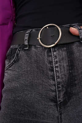 İspanyol Paça Jean Pantolon Gri - Thumbnail