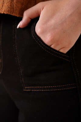 Cepli Kargo Pantolon Siyah Taba - Thumbnail