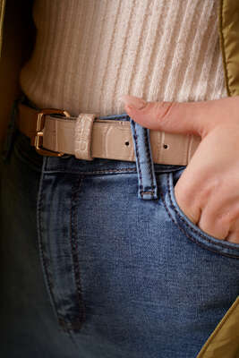 Dar Paça Likralı Pantolon Kar Orta - Thumbnail