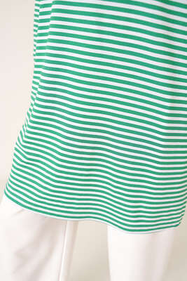 İnce Çizgili Tunik Yeşil - Thumbnail