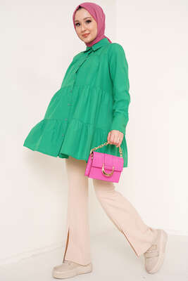 Katkat Gömlek Yeşil - Thumbnail