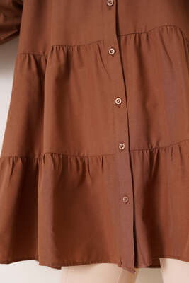 Katkat Gömlek Kahve - Thumbnail