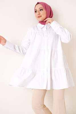 Katkat Gömlek Beyaz - Thumbnail