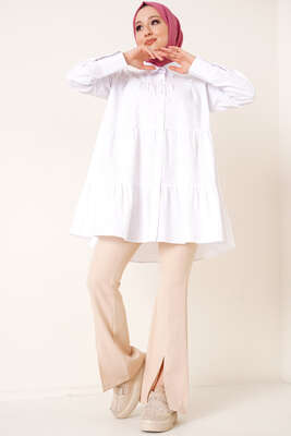 Katkat Gömlek Beyaz - Thumbnail