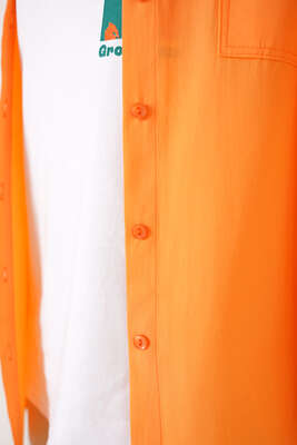 Çift Cep Gömlek Somon - Thumbnail