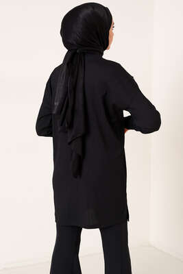 Püskül Zincir Süslemeli Siyah - Thumbnail