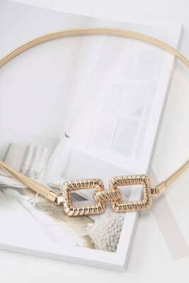 Burgu Toka İtalyan Yassı Kemer Gold - Thumbnail