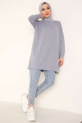 Salaş Armalı Tunik Kayrak Grisi - Thumbnail