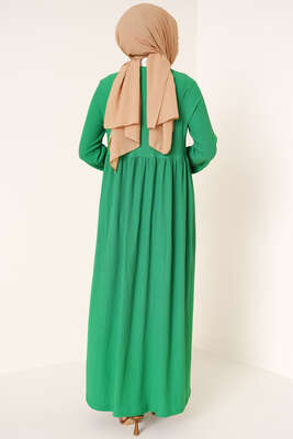 Bel Büzgülü Bürümcük Elbise Benetton - Thumbnail