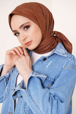 Bambu Kraş Eşarp Toprak - Thumbnail