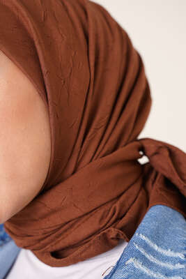 Bambu Kraş Eşarp Toprak - Thumbnail