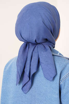 Bambu Kraş Eşarp Mavi - Thumbnail