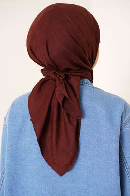 Bambu Kraş Eşarp Açık Kahve - Thumbnail