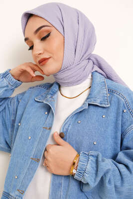 Pazarium - Mio Caz Eşarp Açık Gri