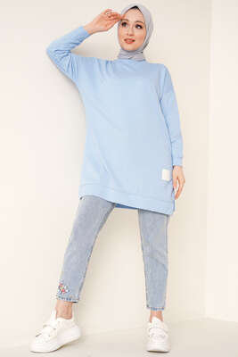 Salaş Armalı Tunik Mavi - Thumbnail