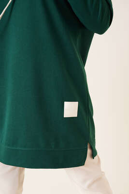 Salaş Armalı Tunik Zümrüt Yeşili - Thumbnail