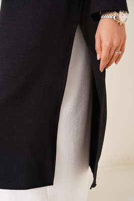 Uzun İçlik Tunik Takım Siyah - Thumbnail